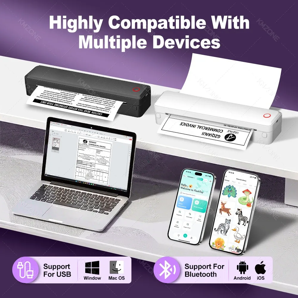 A4 Wireless Portable Tattoo Printer Bluetooth Thermal Mobile A4 Tattoo Stencil Transfer Paper Thermal Copier Maker Machine