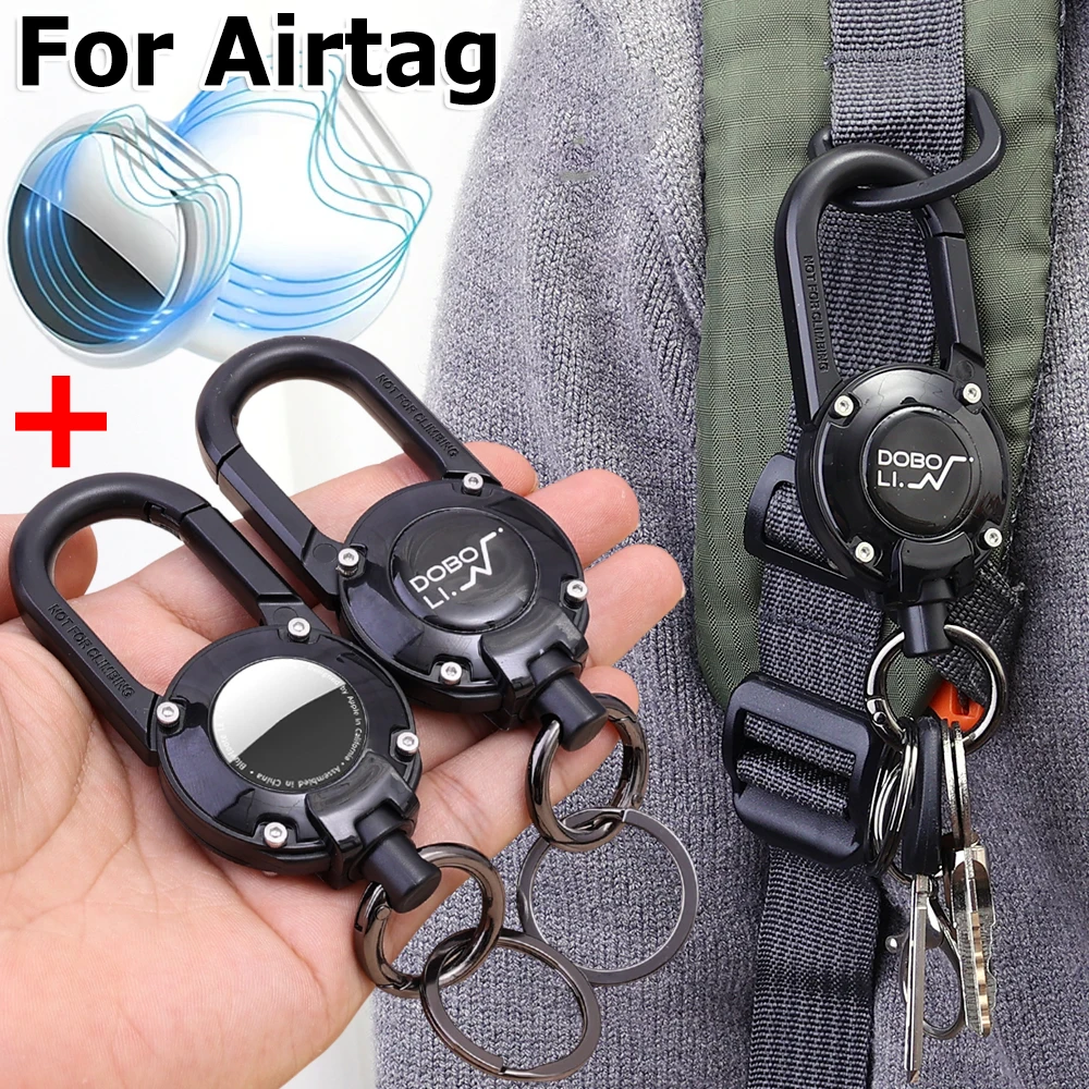 

Защитный держатель для AirTag с карабином, брелок для ключей, кольцо для AirTag, противоударный безопасный чехол для багажа, искатель кошелька для домашних животных
