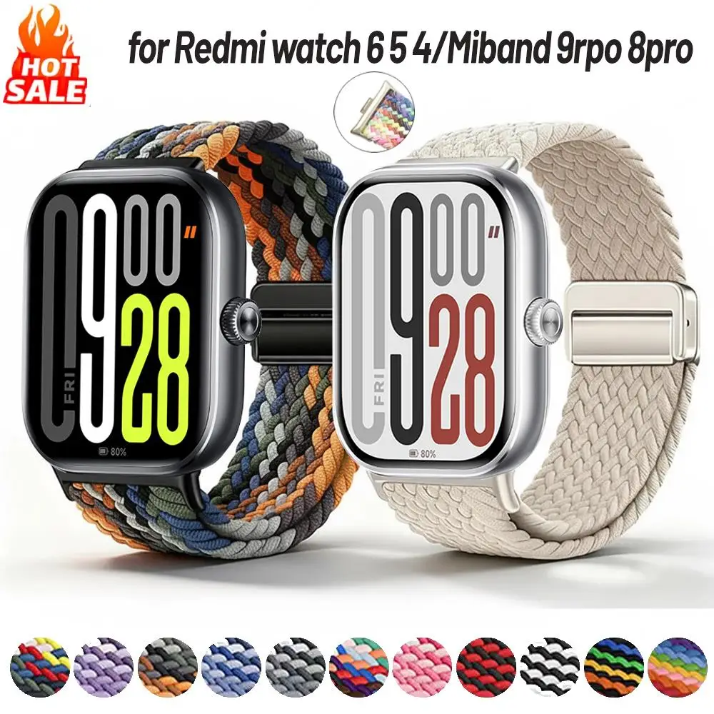 Magnetisches Geflochtenes Armband für Redmi Watch 5 6 4 Bequemes Sport-Stretcharmband Correa für Xiaomi Miband 9 8 Pro 9Pro