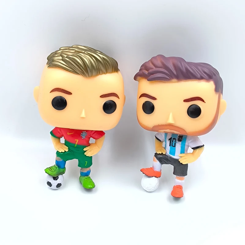 Pop Ronaldo 7 Messi 20 Mbappe 7 fútbol 10 Neymar estrellas decoración colección de figuras de acción modelo juguetes de cumpleaños regalos de navidad