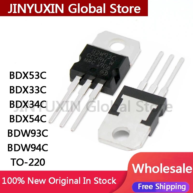 20PCS BDX33C BDX34C BDX53C BDX54C BDX53 BDX33 BDX34 BDX54 TO220 BDW93C BDW94C BDW93 BDW94 IC Chip In Stock Wholesale