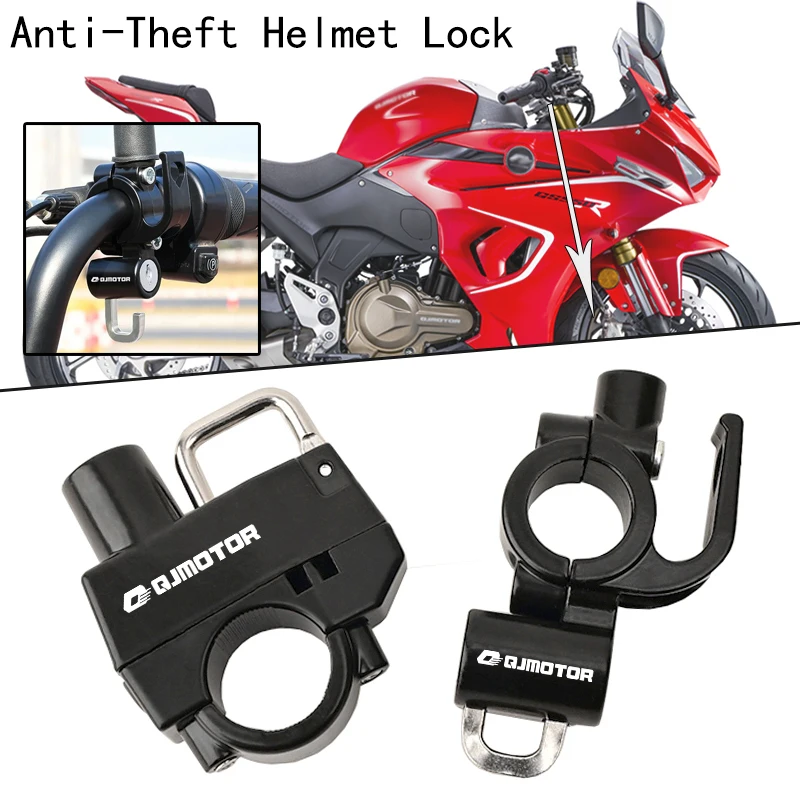 For QJMOTOR QJ600GS Q600RR RRQ600 SRK600 QJ250 800SRT 800 X/SX/SRT Motorcycle Helmet Lock Anti-Theft Helmet Security Locks with