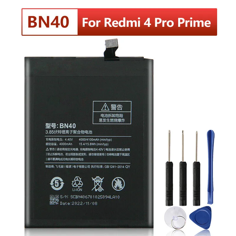 

Original Phone Battery BN40 For Xiaomi Redmi 4 Redmi 4 Pro Prime Edition 4100mAh