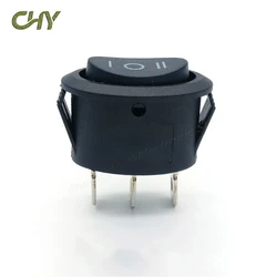 1-10Pcs/Lot Factory Direct Sales KCD1 Ship Type Switch Oval 3-Speed 3-pin Black 6A 250V 10A 125V Warping Switch