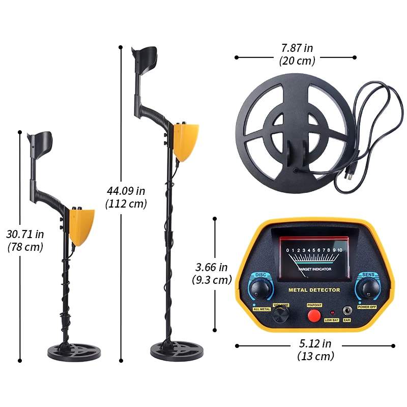 Podziemny wykrywacz metali GTX5030G 22cm-wodoodporna cewka wykrywająca złote, srebrne, miedziane, żelazne monety wszystkie wykrywanie metali dla