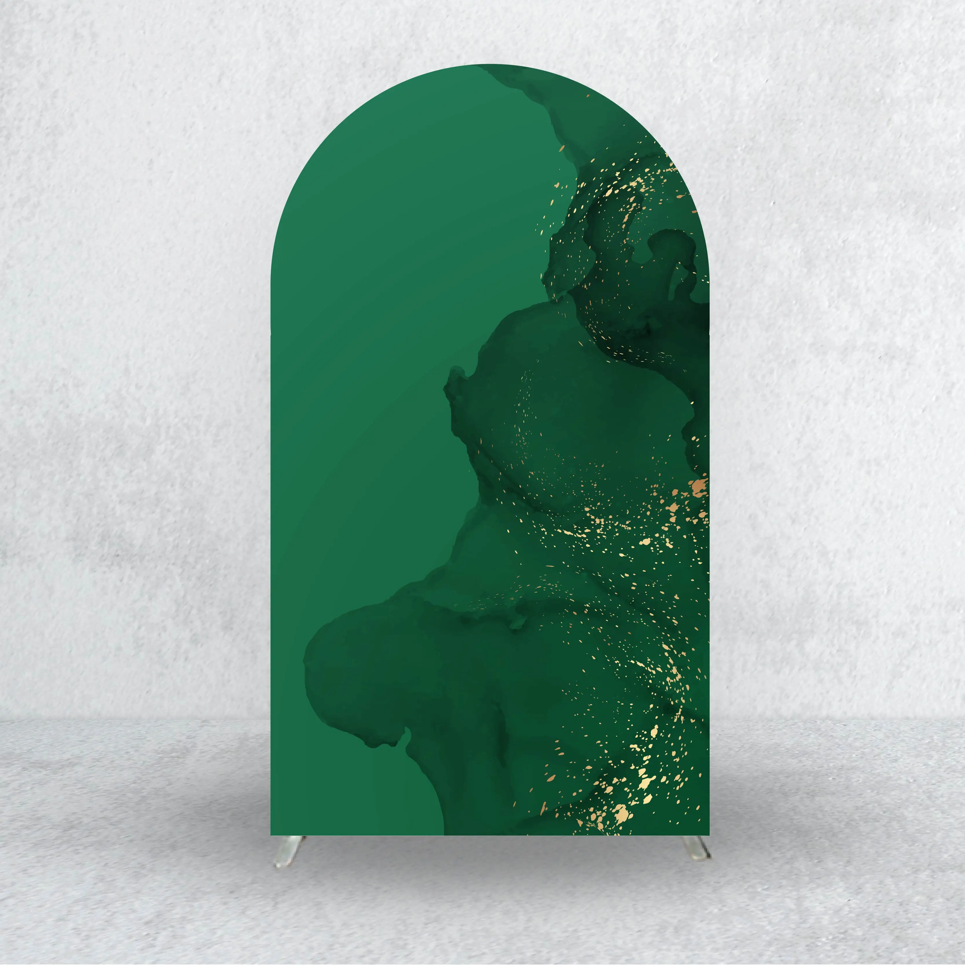 غطاء خلفية قوس لحفلات الزفاف وأعياد الميلاد ، تصميم أزهار أخضر داكن ، خلفية صورة فوتوغرافية ، دعامة ديكور ، قماش مرن