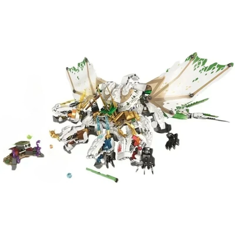 Flame Spys Red Dragon Monastery Spinjitzu Bausteine ​​Ziegelspielzeug für Geburtstagsgeschenke