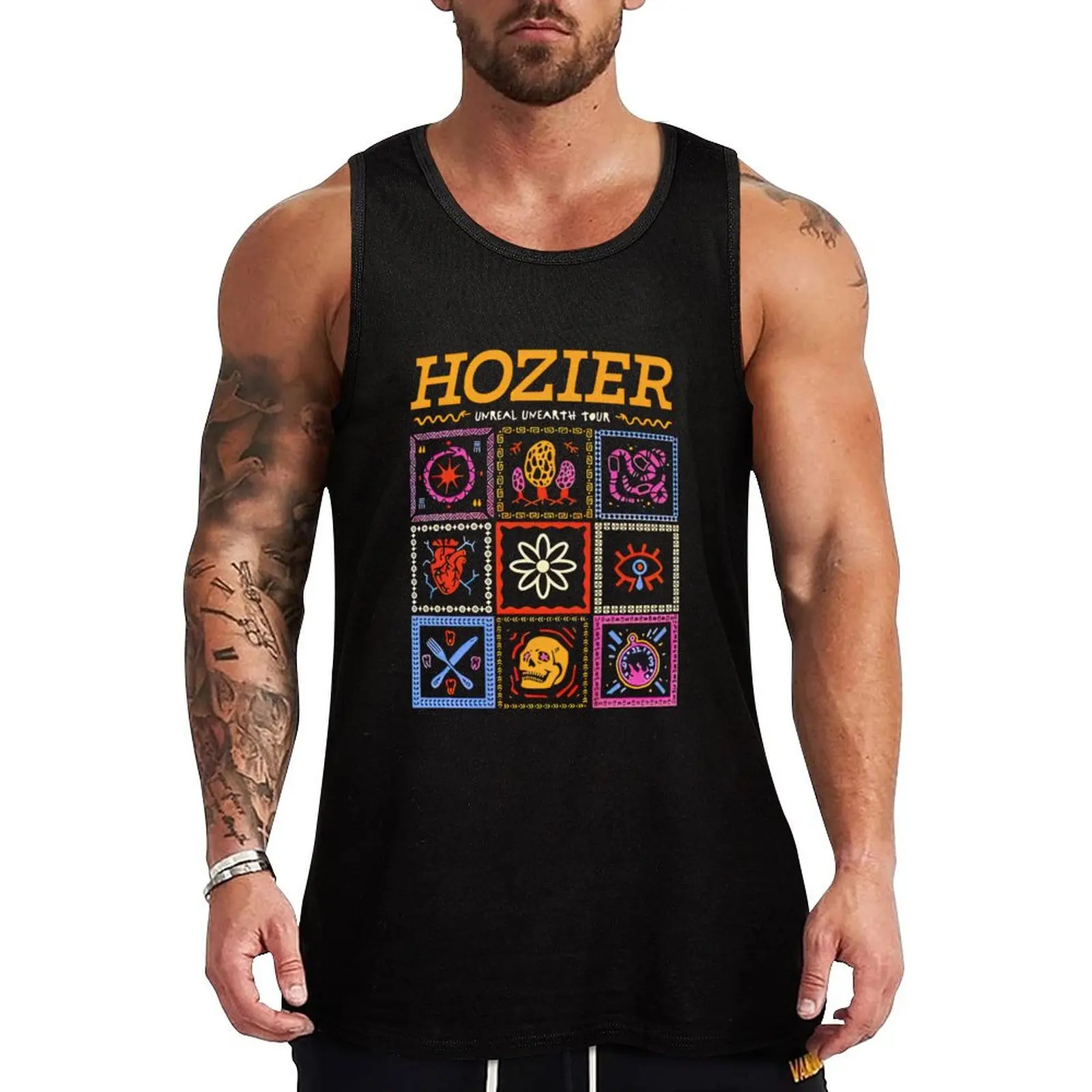 Hozier Unreal Unearth Tour Dante’s Inferno Concert Tank Top Breathable Stretch Tank Top Flexible Comfort Shirt