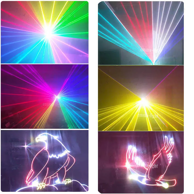 Imagem -04 - Full Color Laser Light com Controle Remoto Rgb Dmx Animação Ilda dj Stage Ktv Club Party Android Phone App 3w 5w 6w 8w 10w 12w