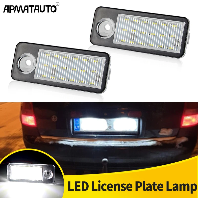 

2pcs Car For Audi A6 C5 B4 Avant Wagon 1997-2005 Audi RS6 RS6 Plus 2003-2005 Led License Number Plate Light Lamp OEM# 4B9943021