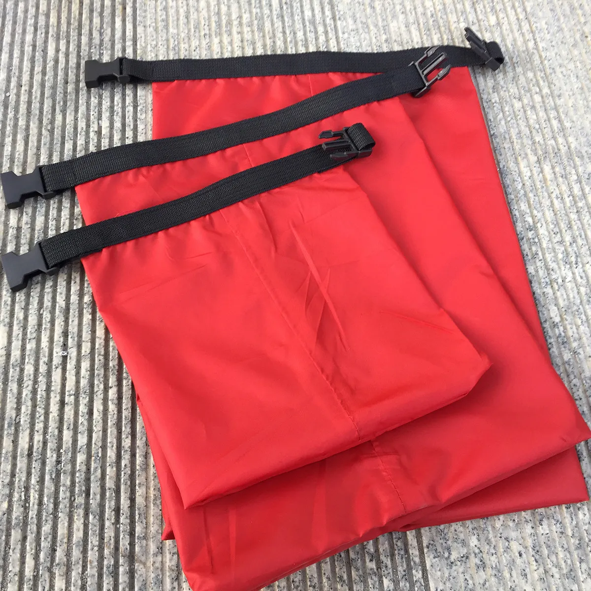 3Pcs Waterproof Dry Bag Set Roll-Top Closure Nylon Fabric for Camping Kayaking Boating Rafting Fishing Outdoor Storage