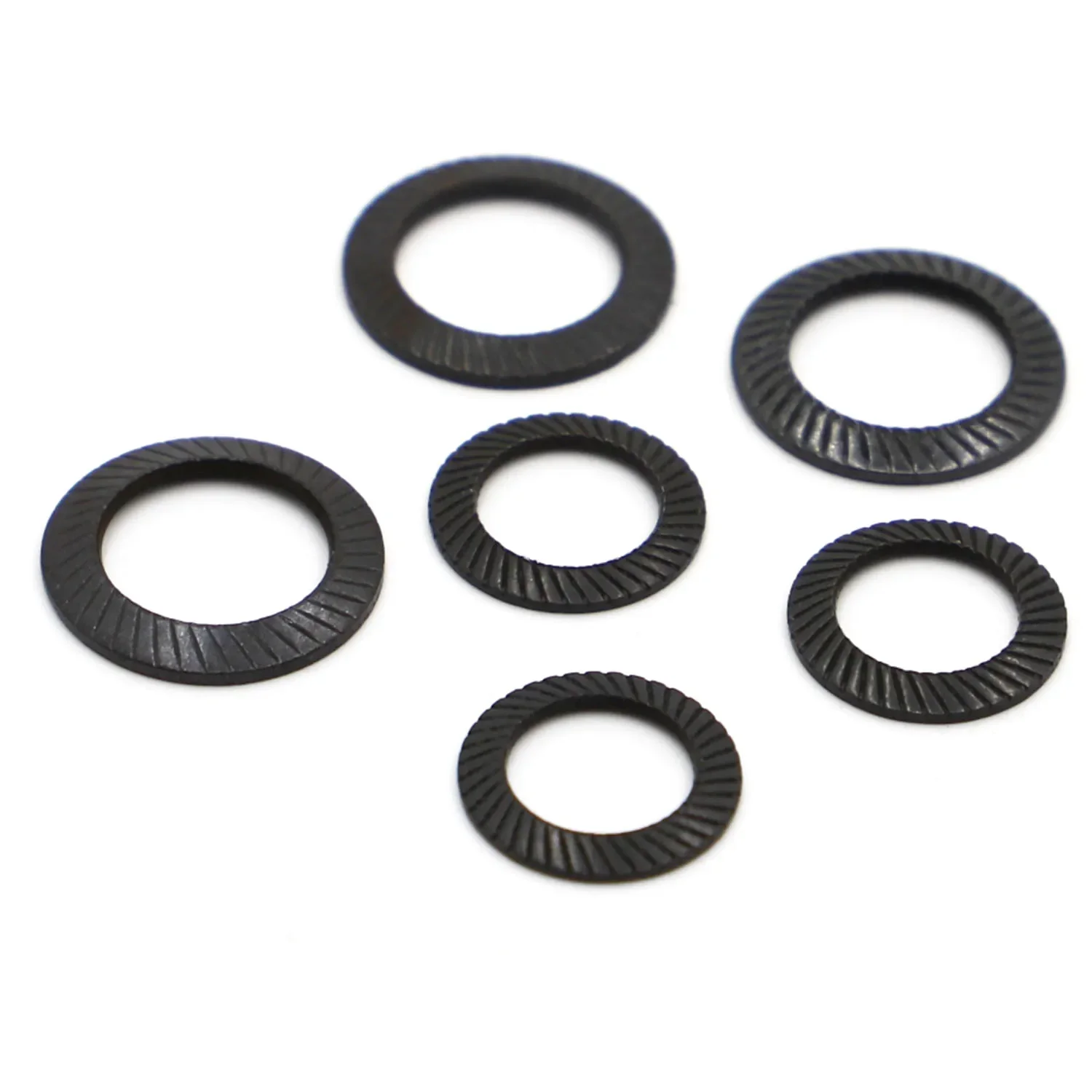 10pcs DIN9250 Washers Serrated Lock Washers With Doule Daced Printing M3 M4 M5 M6 M8 M10 M12 M14 M16