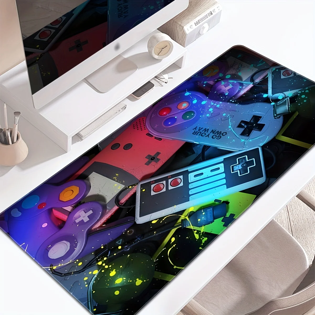 Gaming Mouse Pad 900x400 with Game Non-Slip Rubber Stitched Edges Desk Mat for Gamers and Office MousePads For Desk pad Computer image 2
