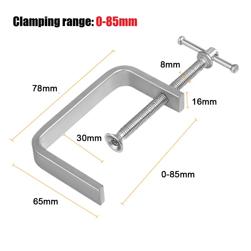 Imagem -06 - Grampo Ajustável do Woodworking C-clamp Desk Tubulação de Aço Quadrado Grampo Fixo do Suporte Ferragem Fastener 50100 mm