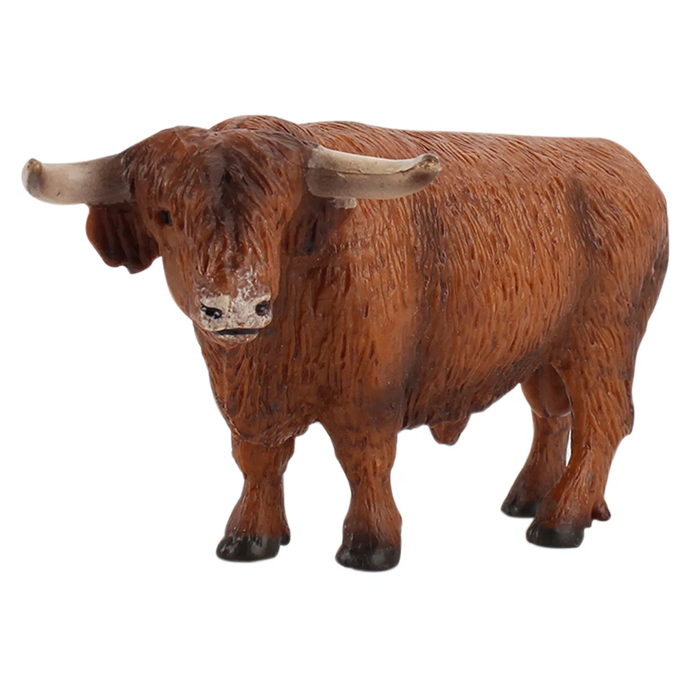 

Highland Cow Model Simulation Cattle Static Solid Dog Animal Painted Toy Pvc Learn about Animals