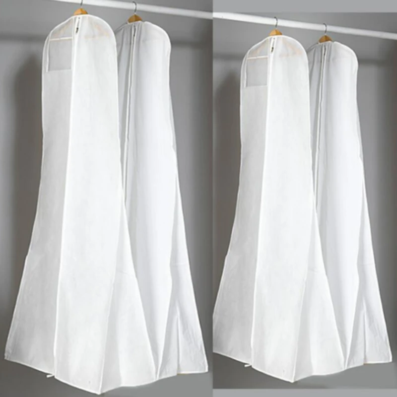 High Quality Long Wedding Dess Bag Cover Evening Dress Dust Cover Bridal Garment Storage Bag New Wedding Dust Cover