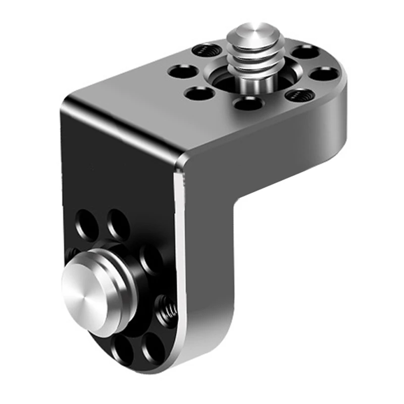 محول مثبت بزاوية يمنى لشاشة ترايبود ، نقل فيديو ، قفص كاميرا DSLR ، تمديد لولبي ، صورة 90 درجة ، ، ،