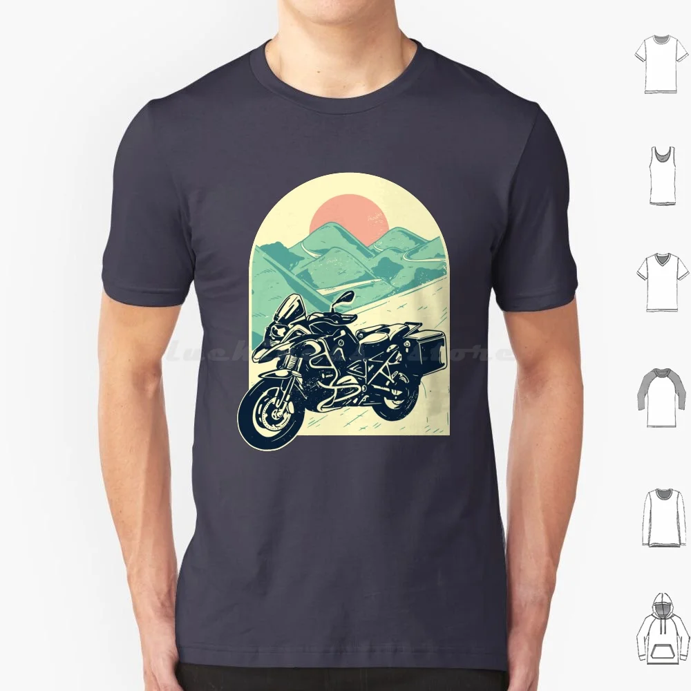 Adventure Rider Trip T Shirt 6xl Cotton Cool Tee R1200gs R1200gsa R 1200 Gs R 1200 Gsa Adventure Alps Touring Motorcycle Trip