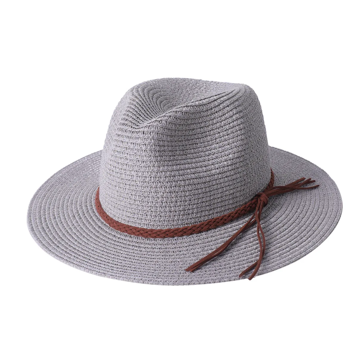 Sommer weiche geformte Strohhüte Damen/Herren Outdoor faltbare UV-Schutz Hut Panama Strand Sonnenhut – Detail 6