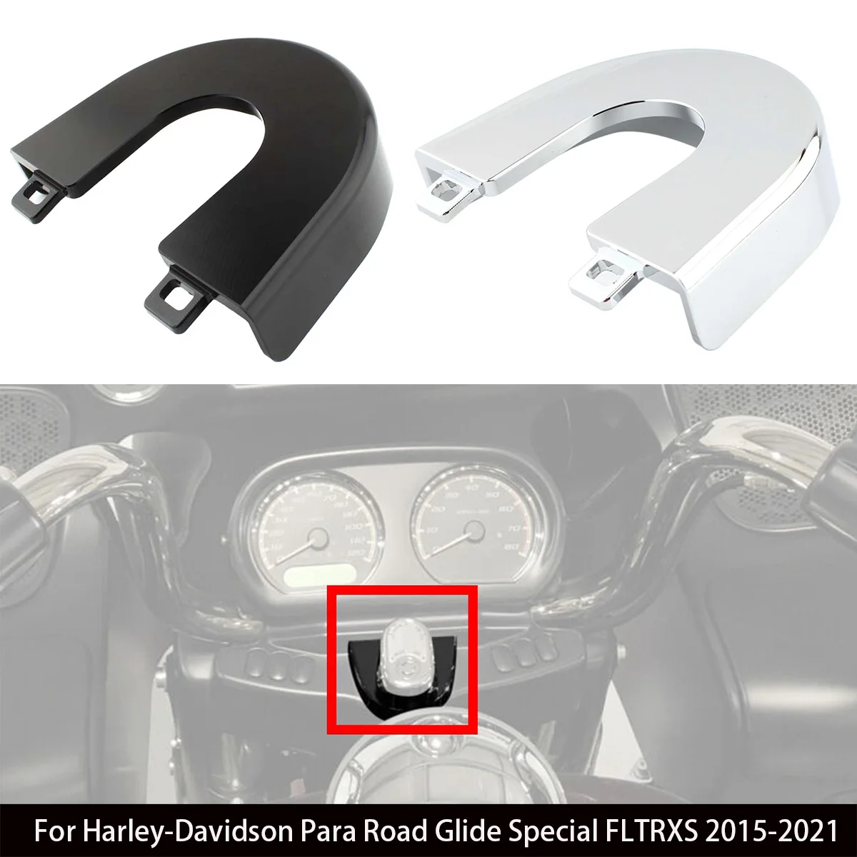 Motorcycle Accessories Lgnition Switch Panel Trim Cover For Harley-Davidson Para Road Glide Special FLTRXS 2015-2021 Chrome/Blac