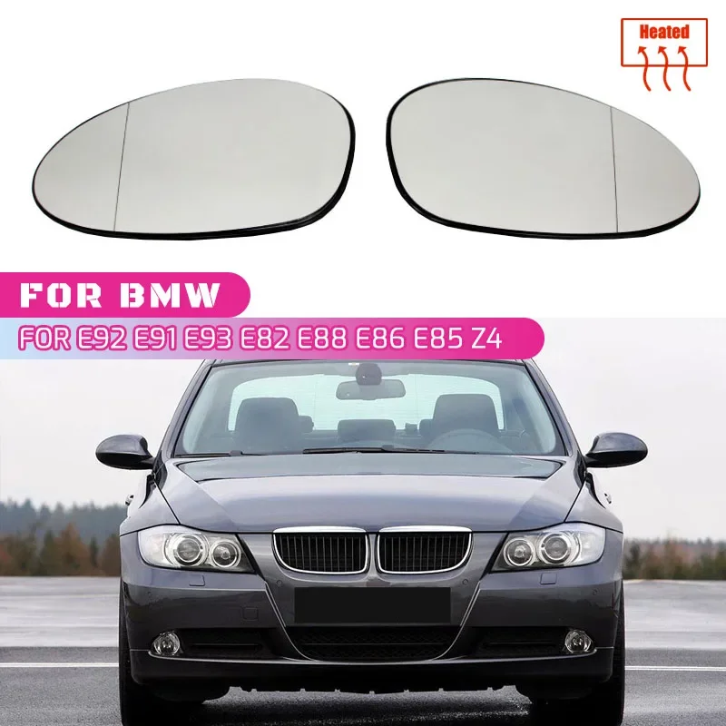 

For BMW 1 3 Series E81 E87 E82 E46 E90 E92 Z4 E85 Left Driver Side Blue Wing Door Mirror Rearview Mirror Glass Heated