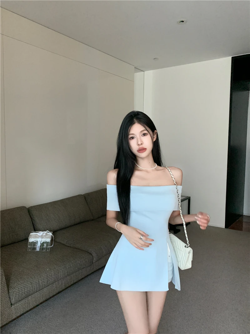 2024 Summer New Korean Dongdaemun Line Collar Pure To Open The Fork Under The Wind To Close The Waist Temperament Blouse Woman