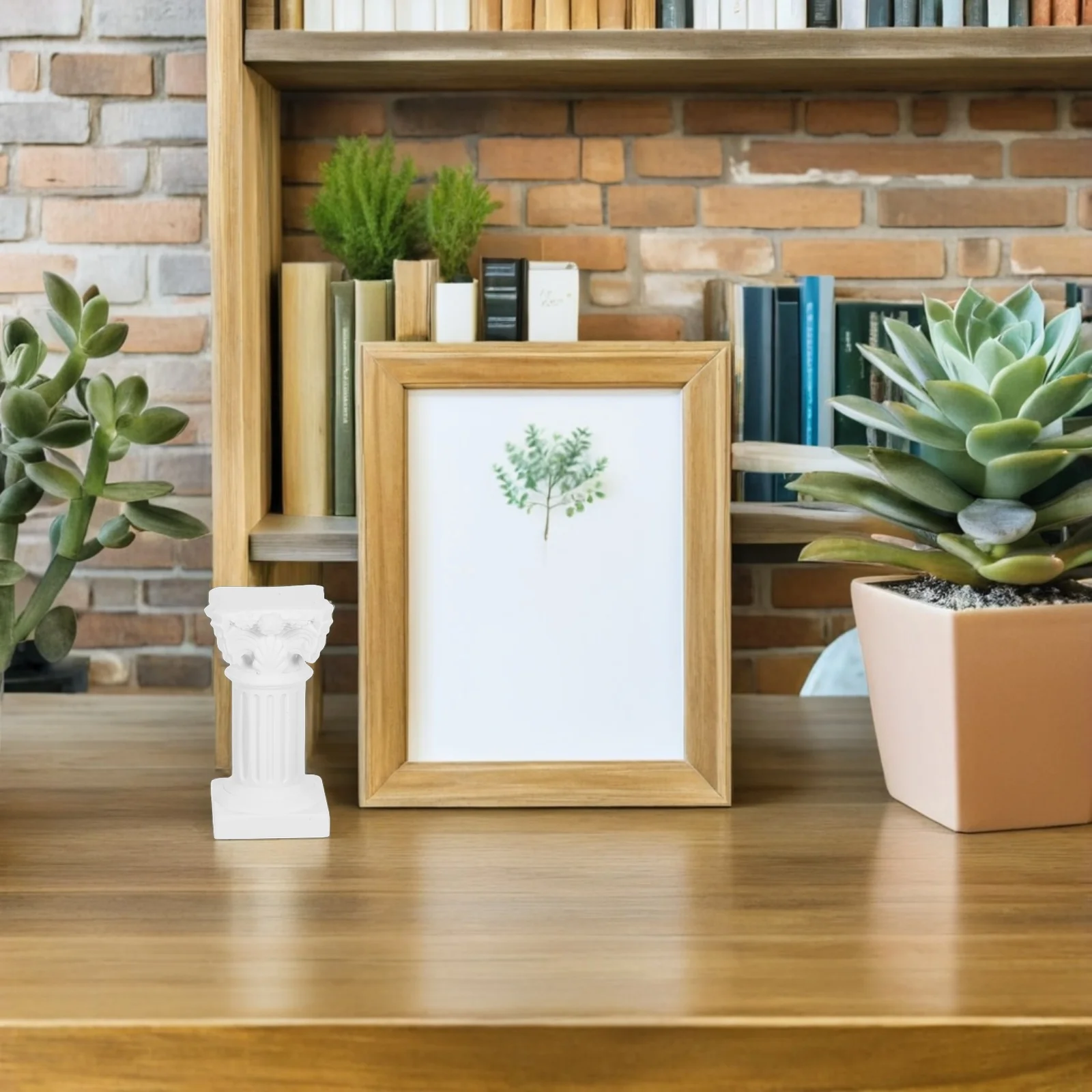 4 قطعة أعمدة رومانية صغيرة الراتنج تقف لحفلات الزفاف عطلة الجداول الكلاسيكية العمود ديكور لهجات محور أنيقة #6