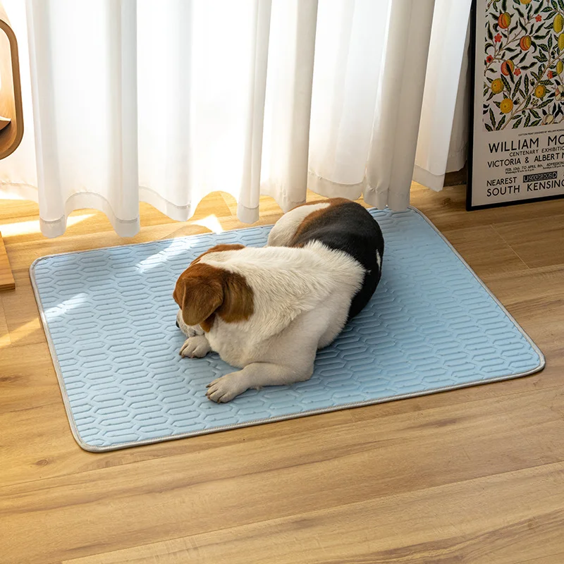 4 Sizes Summer Fabric Pet Cool Mat Sweat Absorbent Sleeping Bed For Small Medium Large Pets