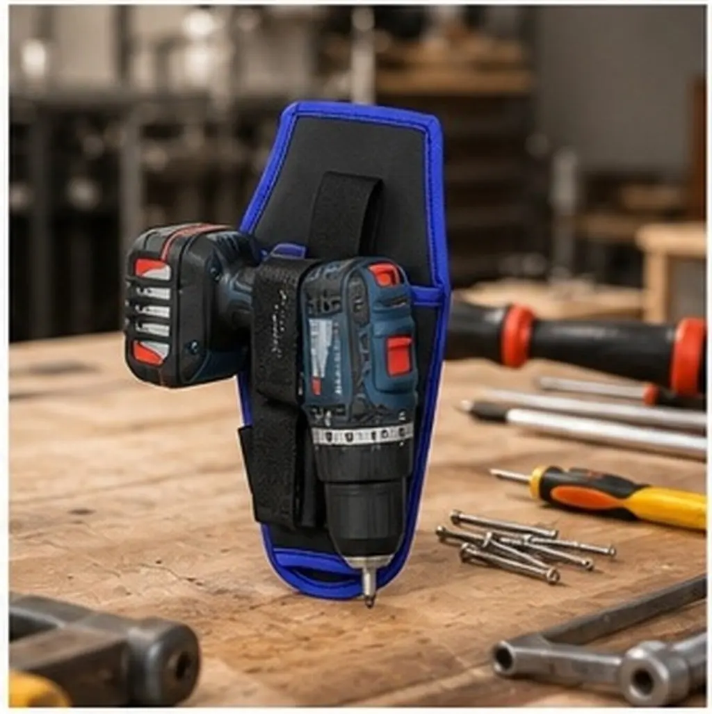 Heavy Duty Electrician Tool Waist Pouch Belt Bag Holds 12V 18V Cordless Drill Bits Wrenches Garden Shears Knives Maintenance