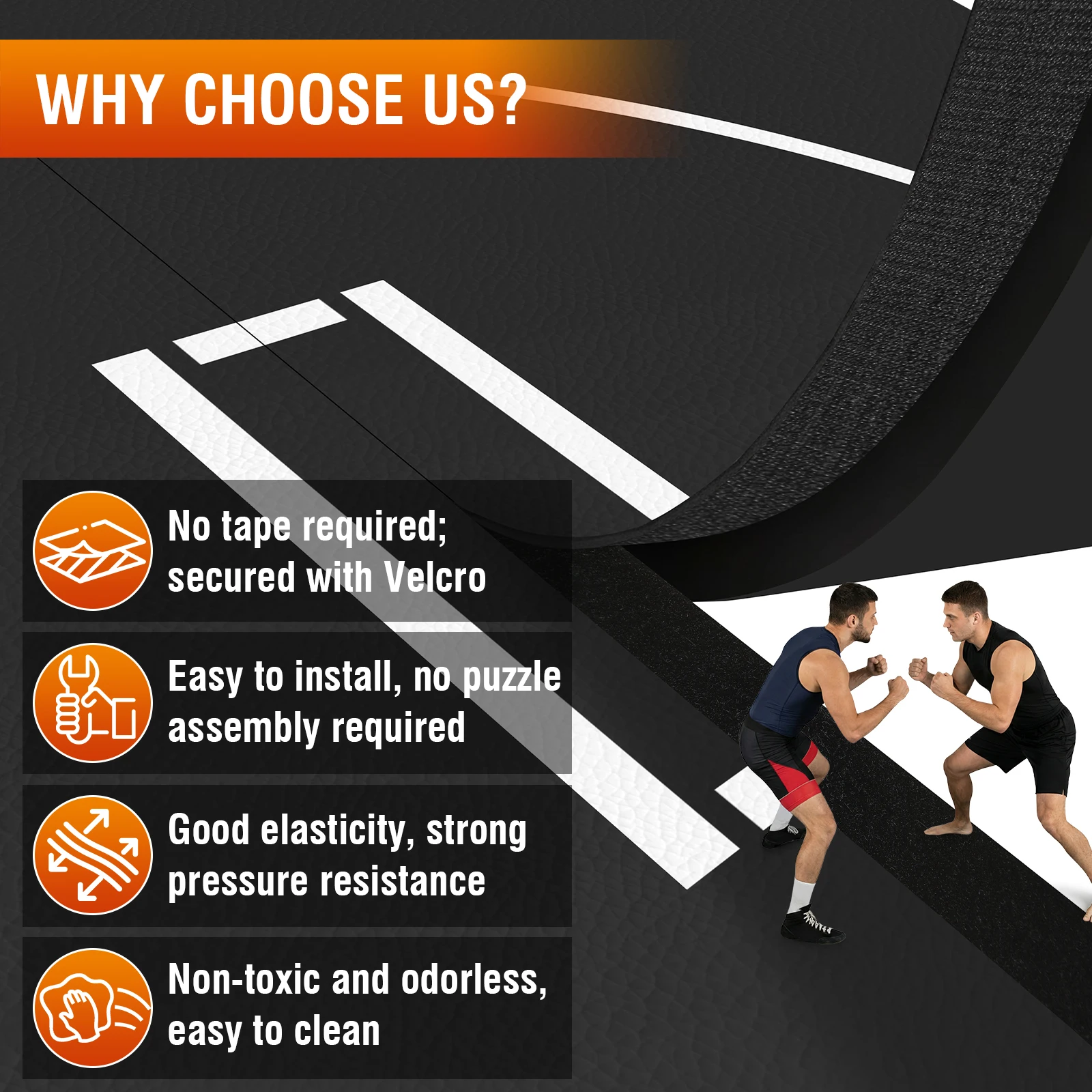 

Folding Training Mats Waterproof Jiu Jitsu Mats for Yoga BJJ MMA Grappling Judo Boxing Martial Art