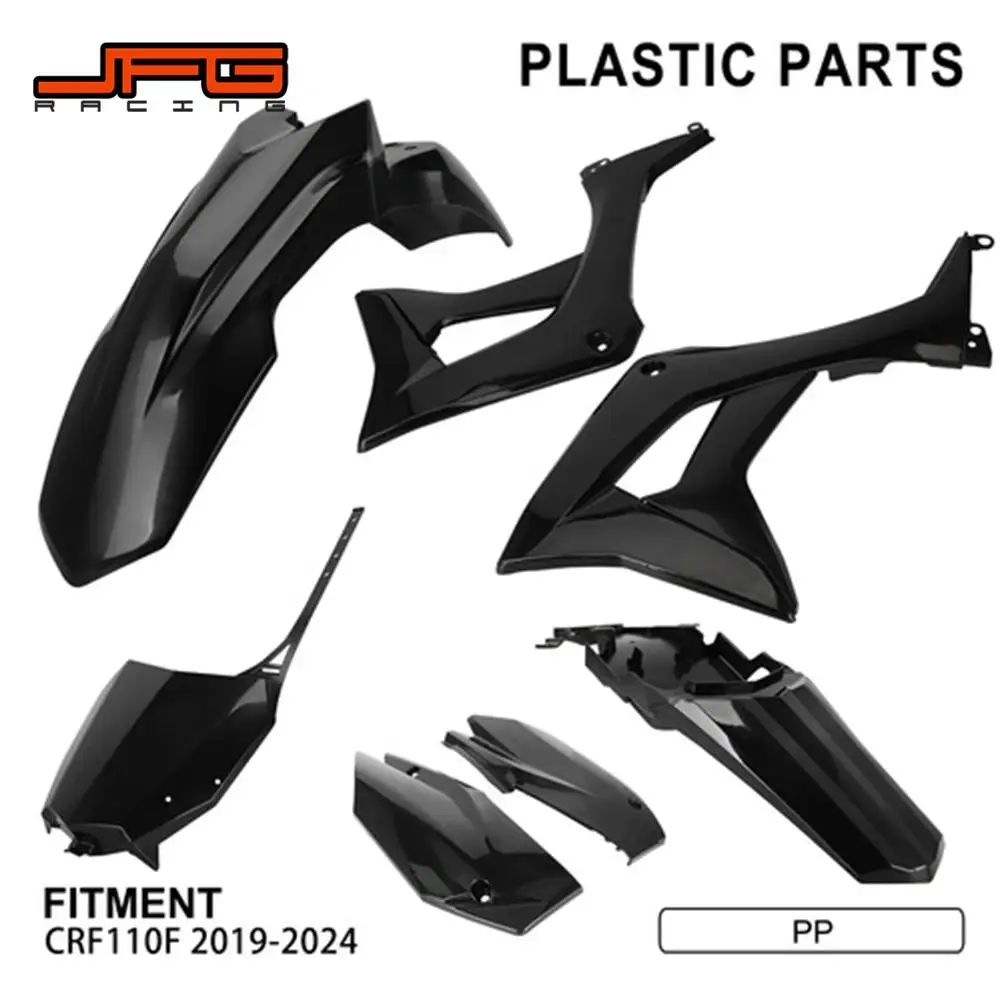 

Комплект аксессуаров для мотоцикла, пластиковые передние и задние крылья, брызговики, боковые обтекатели, номерная табличка для мотоцикла Honda CRF110F 2019-2024