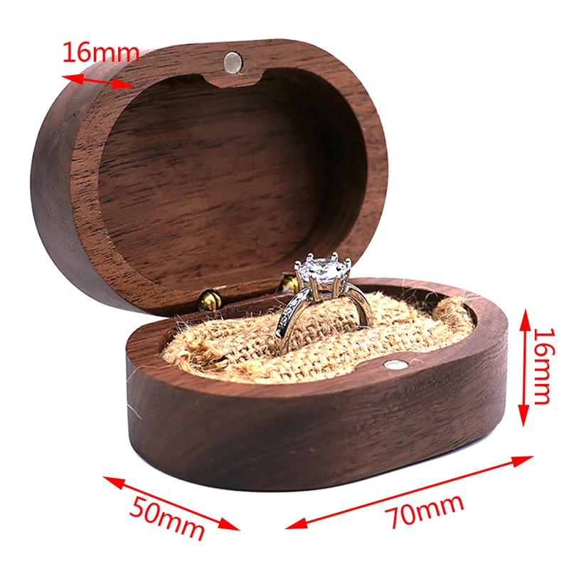 Holz schmuck Ring Box rustikale Ehering Halter Sammlung Display Geschenk box