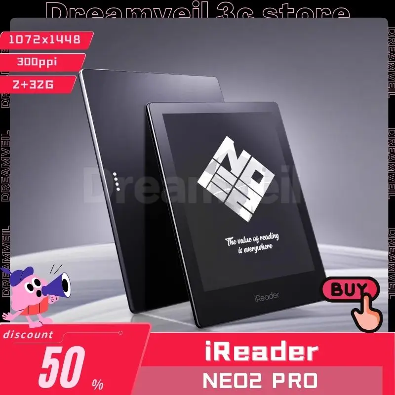 Ireader Neo2 Pro E-Book Reader Electronic Ink Screen 6inches 300ppi Smart Eye Protection Electronic Paper Ebook Reader Custom