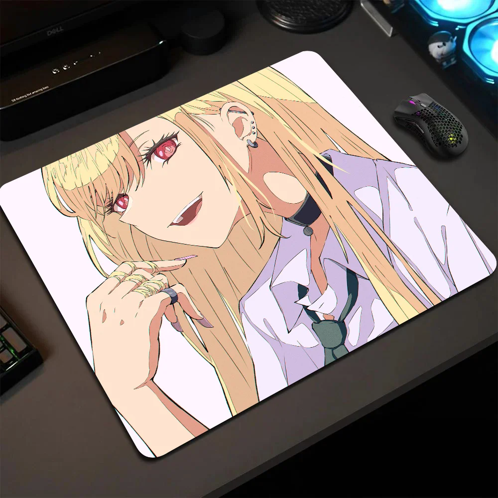 Marin Kitagawa My Dress Up Darling Anime Girl Mousepad Small LockEdge Mouse Pad For Gamers Computer Desk Pad Anti-slip Rubber