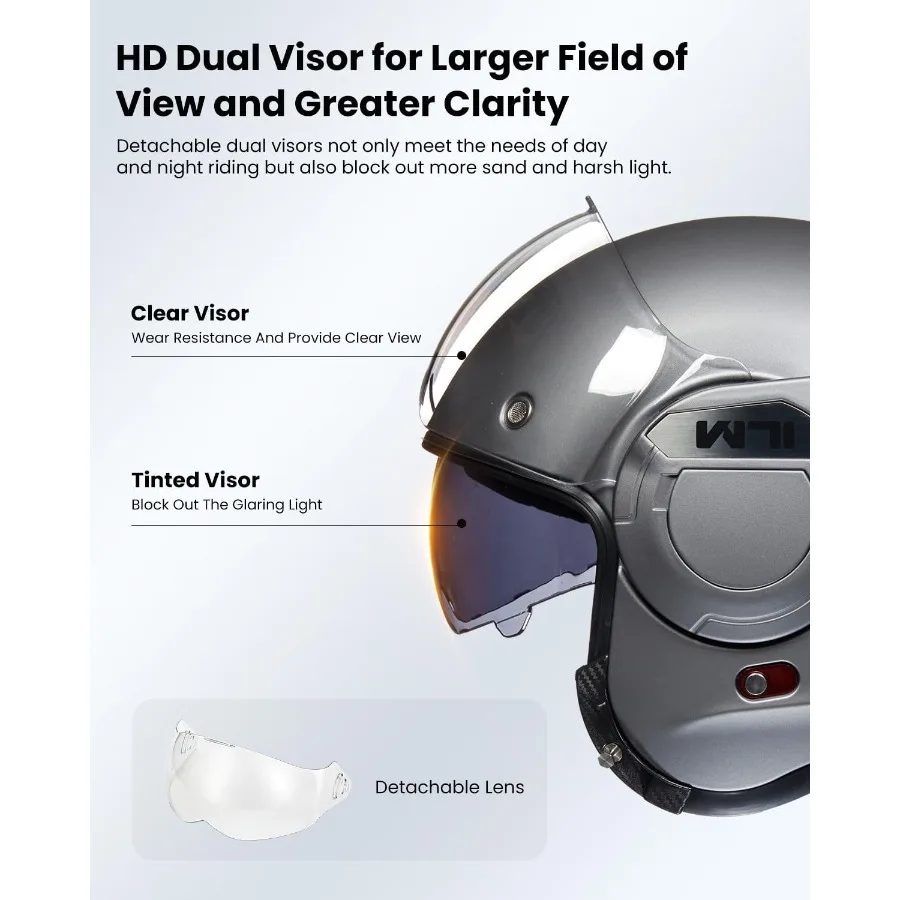 ヴィンテージフルフェイスモジュラーバイクヘルメット 大人男性用 ATV UTV スノーモービル用 180度回転式チンガード付き DOT ModelB707 マット仕上げ