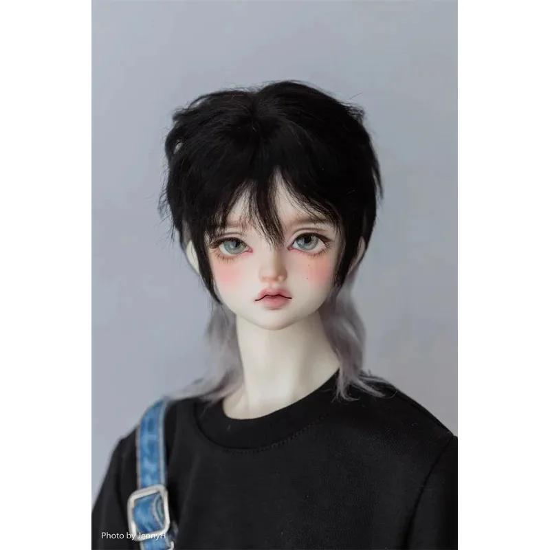 BJD/SD شعر مستعار لدمية اللعب 1/3 1/4 بنات بنين لينة الموهير الحرير رمادي الذئب الذيل وسيم متعدد الألوان مجعد الشعر الهدايا إكسسوارات دمي