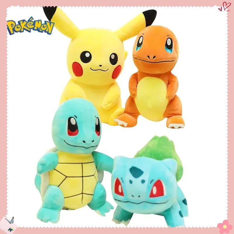 

2025 HOT Charmander Squirtle Bulbasaur Plush Toy Anime Figure Model Kids Birthday Gift Anime Stuffed Gift for Kids Children