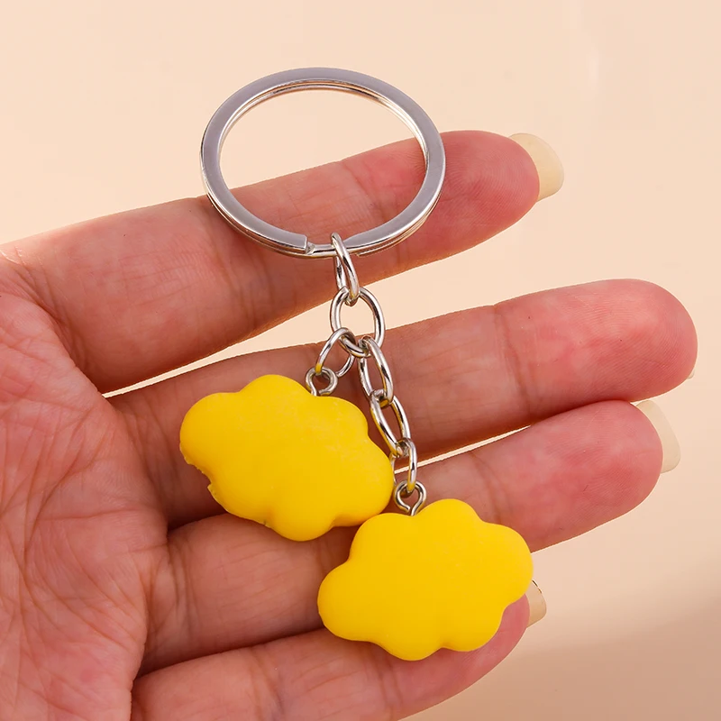 Aihua Bunte süße Harz weiße Wolke Schlüsselanhänger für Frauen Souvenir Geschenke Handtasche Anhänger Sommer Urlaub Schlüsselanhänger DIY Schmuck – Detail 6