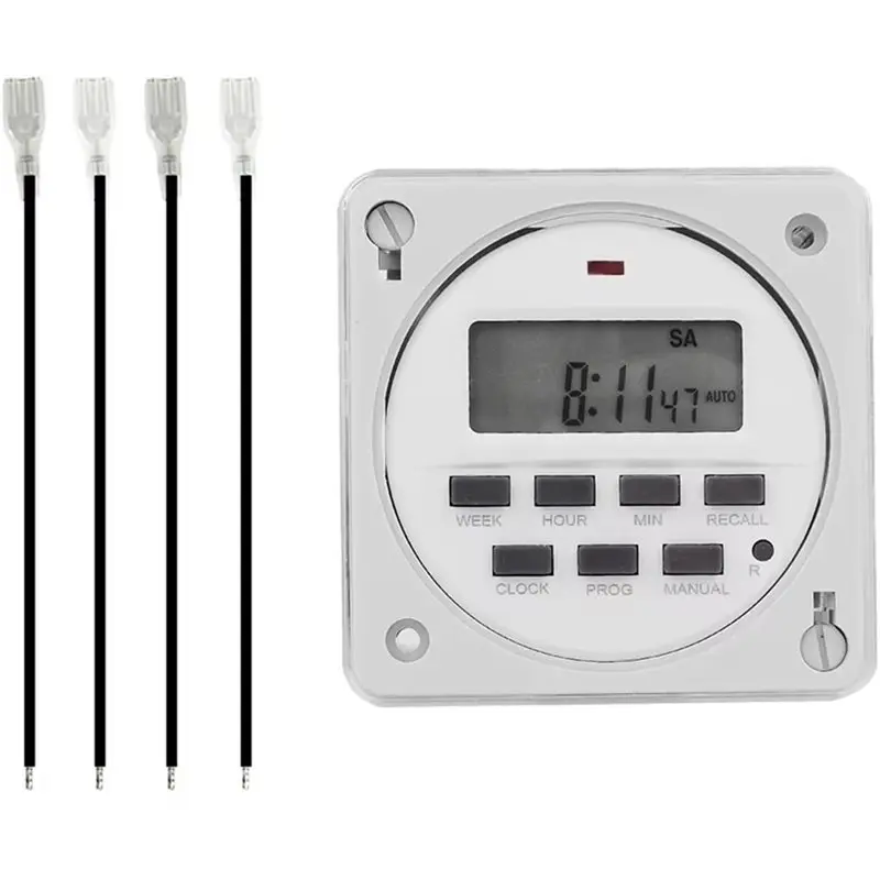 SOFT-Billboard Timer LCD Time Switch LED Indicator LCD Display For Electrical Appliances Off Programs Manual On Off Setting