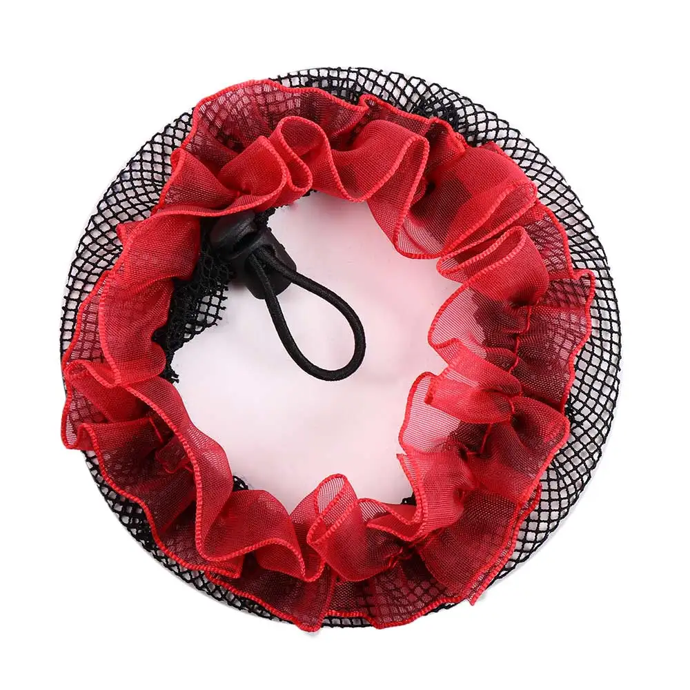 

Rope Rings For Women Adjustable Elastic Lace Hairbands Girls Drawstring Snoods Ponytail Holder Ballet Bun Hair Nets Hair Holder