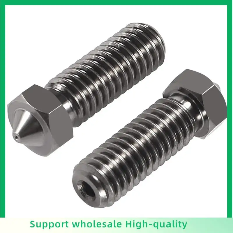 

ABSF 15Pcs V6 Volcano Nozzles 3D Stainless Steel Nozzle 0.4Mm V6 Brass Nozzles Hardened Steel Nozzles