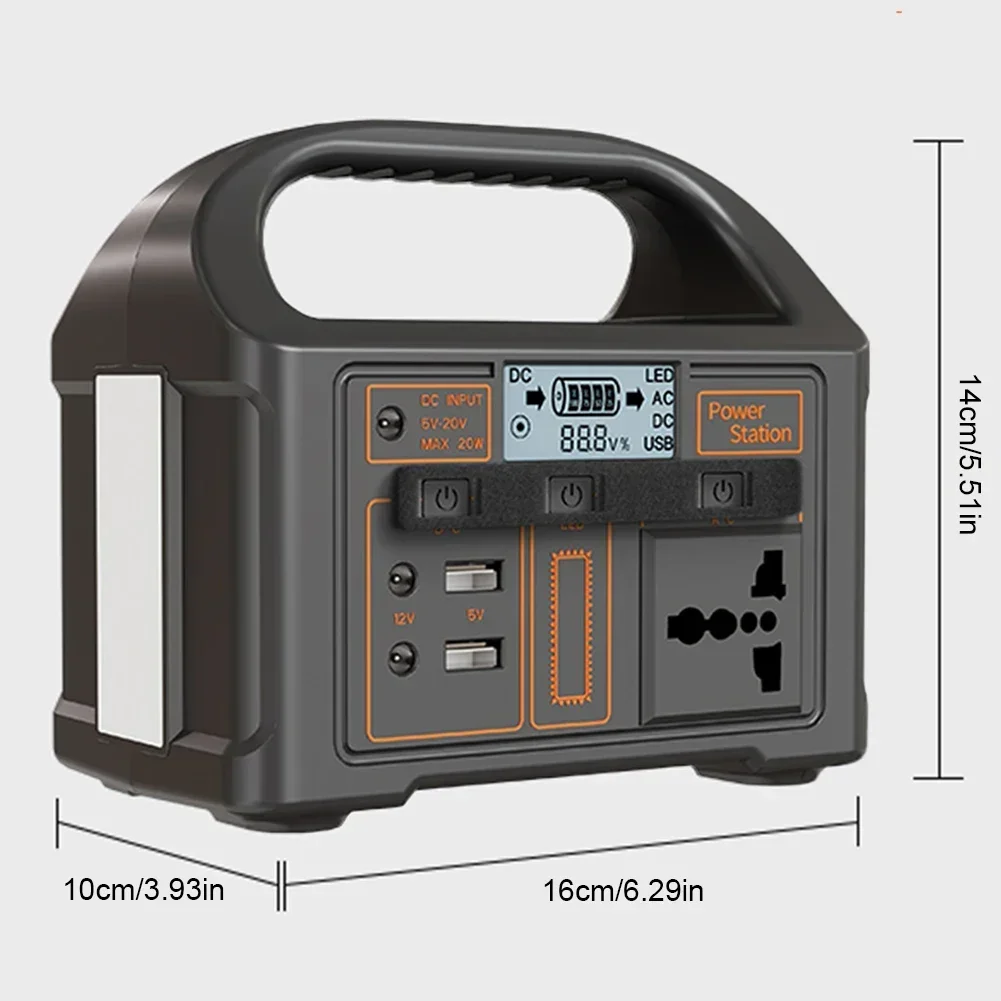 100W Portable Power Station Explorer Lithium-ion Battery Output Solar Generator for 24000mAh Outdoors Camping Travel LED Display