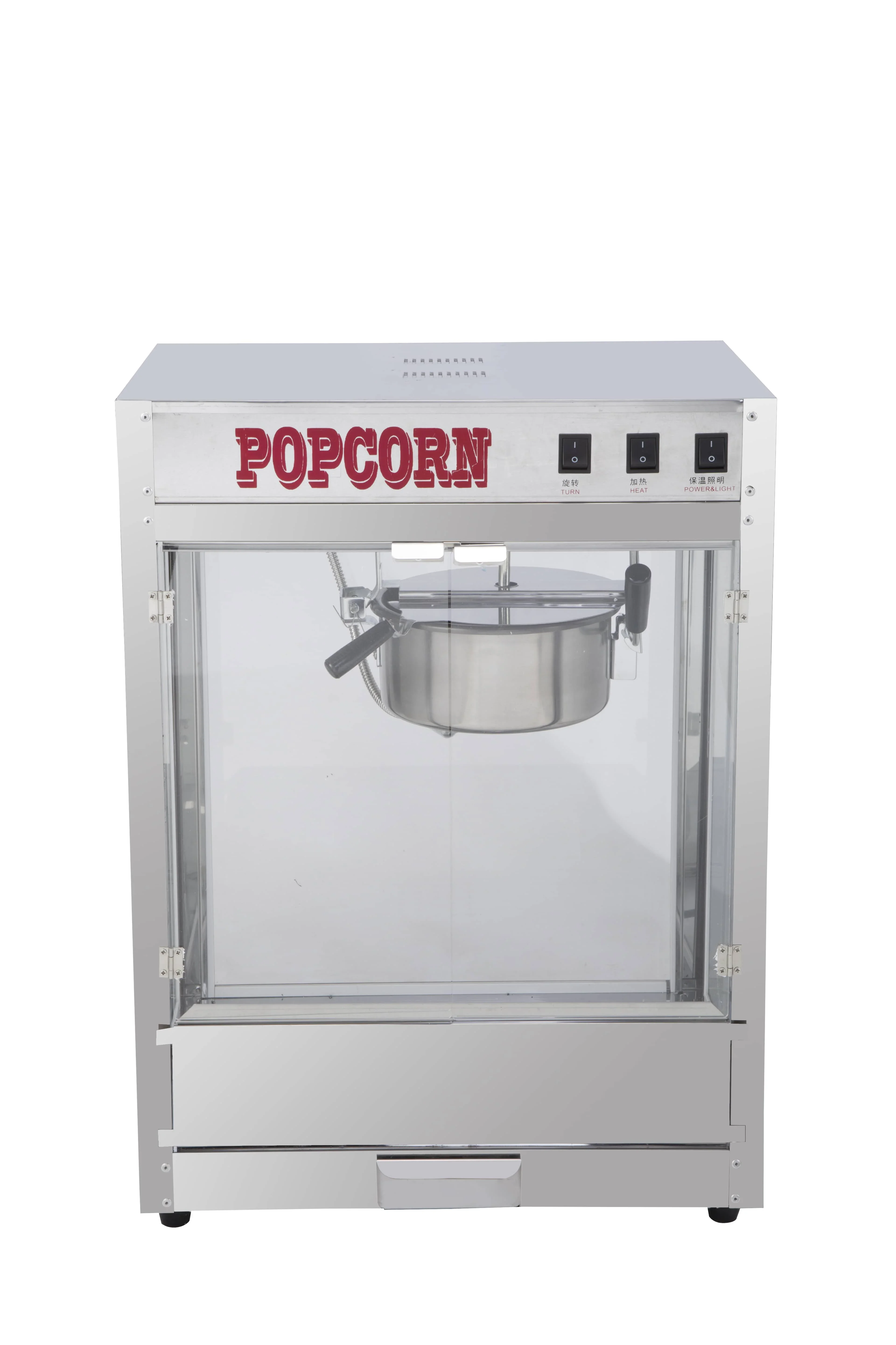 China factory commercial popcorn machine industrial flat top pop corn maker stainless steel 8oz street snack machines