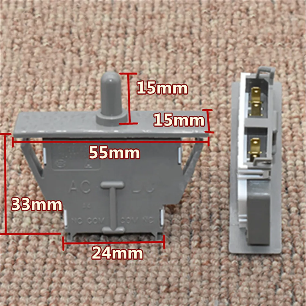 

Brand New Fridge Lighting Door Control Switch Single Control 4 Pin Push Button Switch For LG Refrigerators Freezers