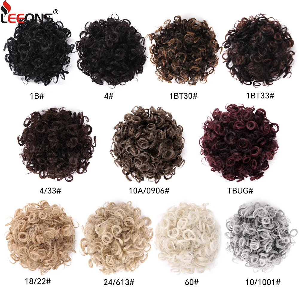 Women's Drawstring Curly Hair Bun Extension, Short Ponytail