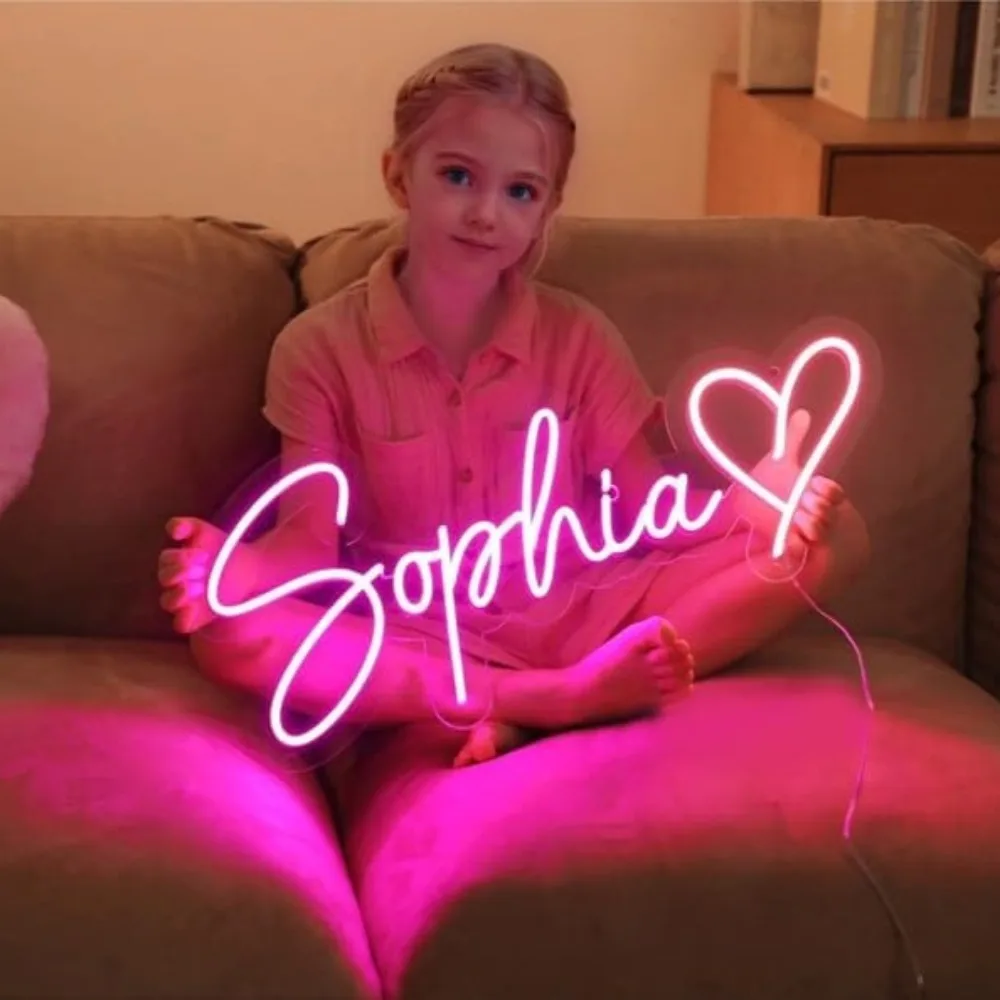 مخصص LED النيون تسجيل عكس الضوء شخصية اسم تسجيل جدار ديكور لحفلات الزفاف عيد ميلاد للحفلات هدايا عيد الميلاد عيد الهالوين #2