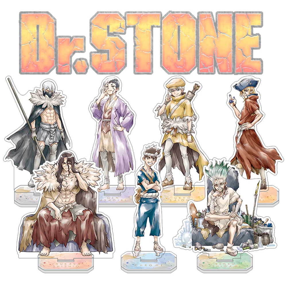 Anime Dr.Stone Acrylic Keychain Model Cosplay Charm Characters Senku Tsukasa Taiju Kuromu Ornament Accessories Collection Gifts