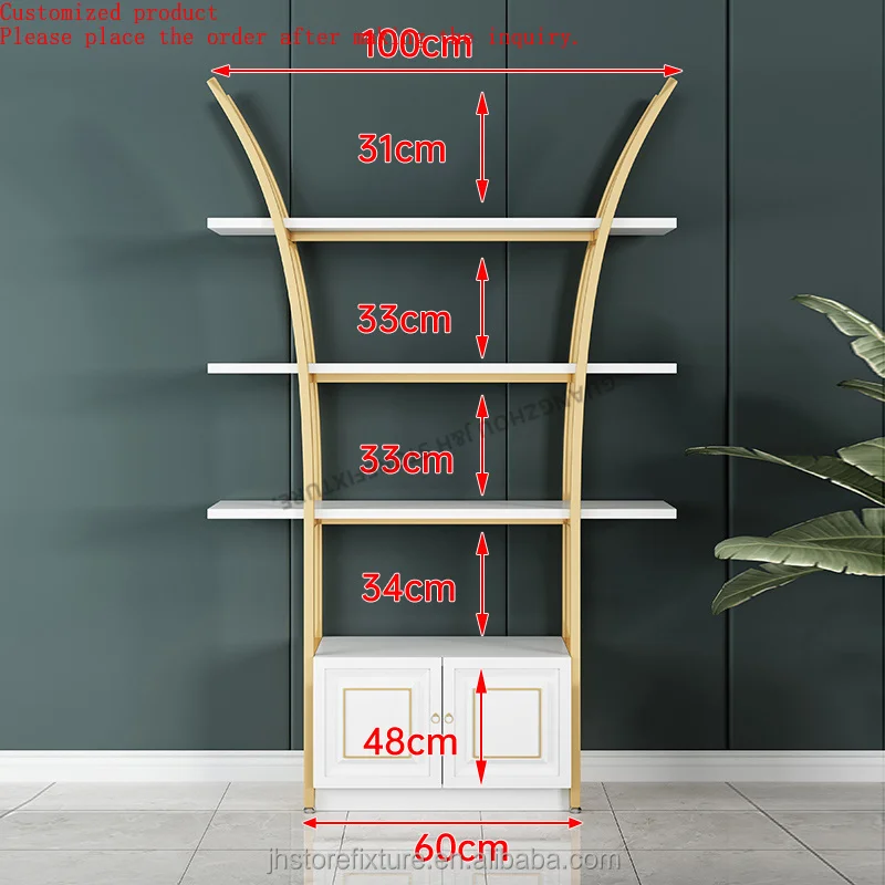 

High Quality Wholesale price cosmetic shelf display racks makeup shelves display shelf for cosmetic store window showcase