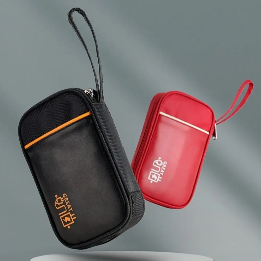 

Large Capacity Data Cable Storage Bag Multi-layer Dust Proof Earphone Bag Organizer Anti-collision Portable