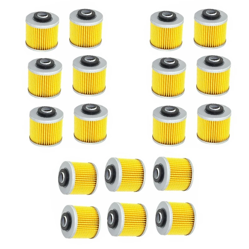 

OZOEMPT 18PCS Motorcycle Oil Filter Apply to XVS125 Drag Star5JX,5KR 00-04 FZR250 EXUP MK1,MK2 89-90 Genesis 2KR,2RF 89- Phaser